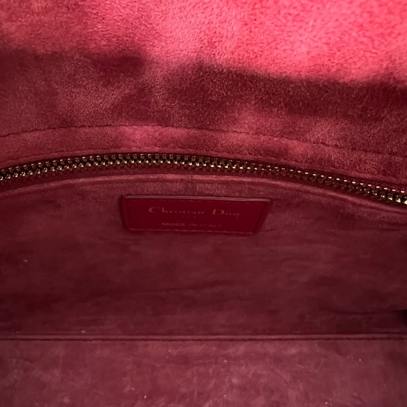 Dior Red Medium Lady Dior Handbag - Picture 7 of 9